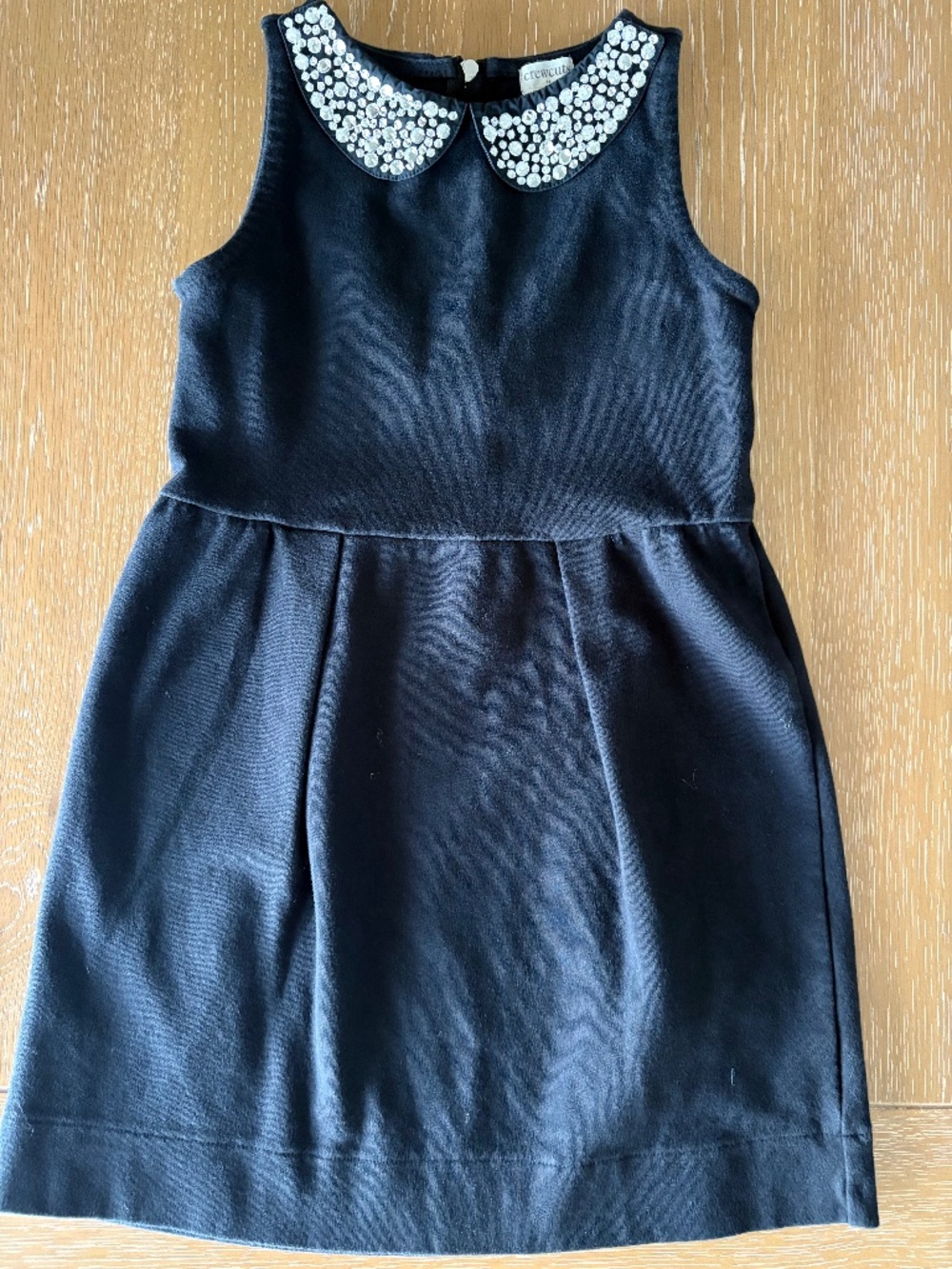Crewcuts Girls Black Dress with Rhinestone Peter Pan Collar